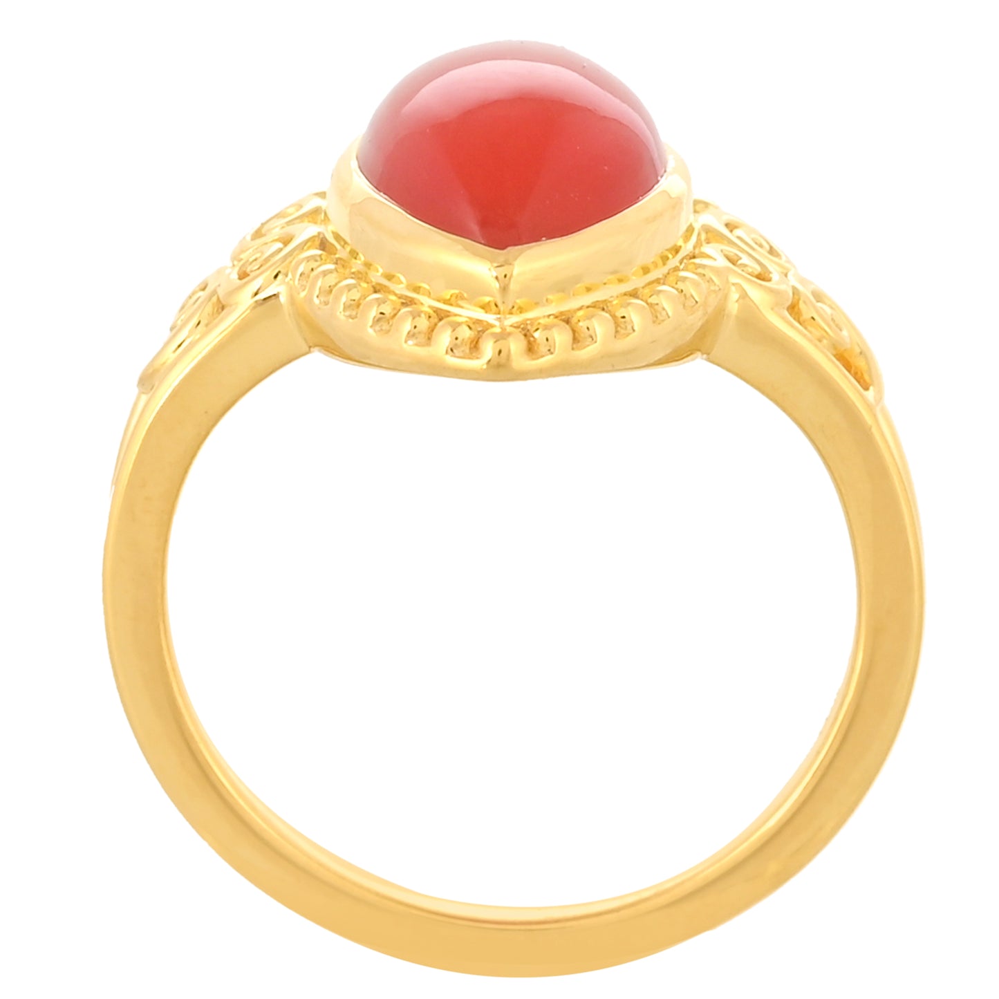 Kullattu hopeaSormus Karneolilla