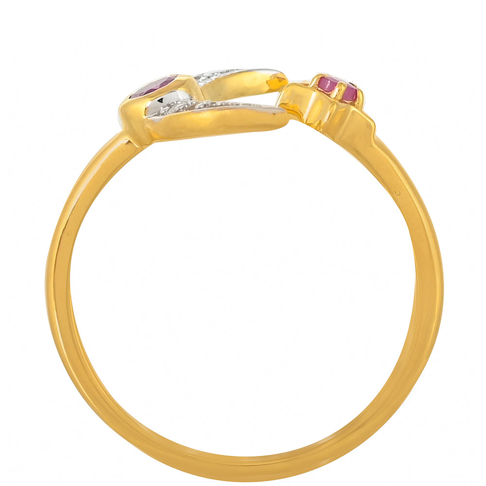 Kullattu hopeaSormus Malagassin Rubiinilla