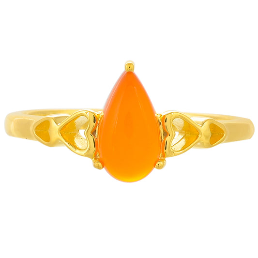 Kullattu hopeaSormus Karneolilla