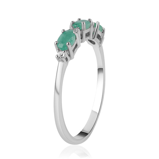 HopeaSormus Brasilian Smaragdilla ja Valkoisella Topaasilla