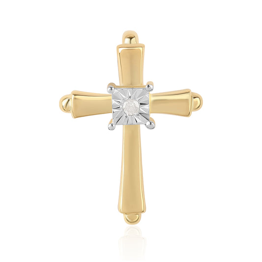 Kullattu hopeaRiipus Valkoisella Timantilla