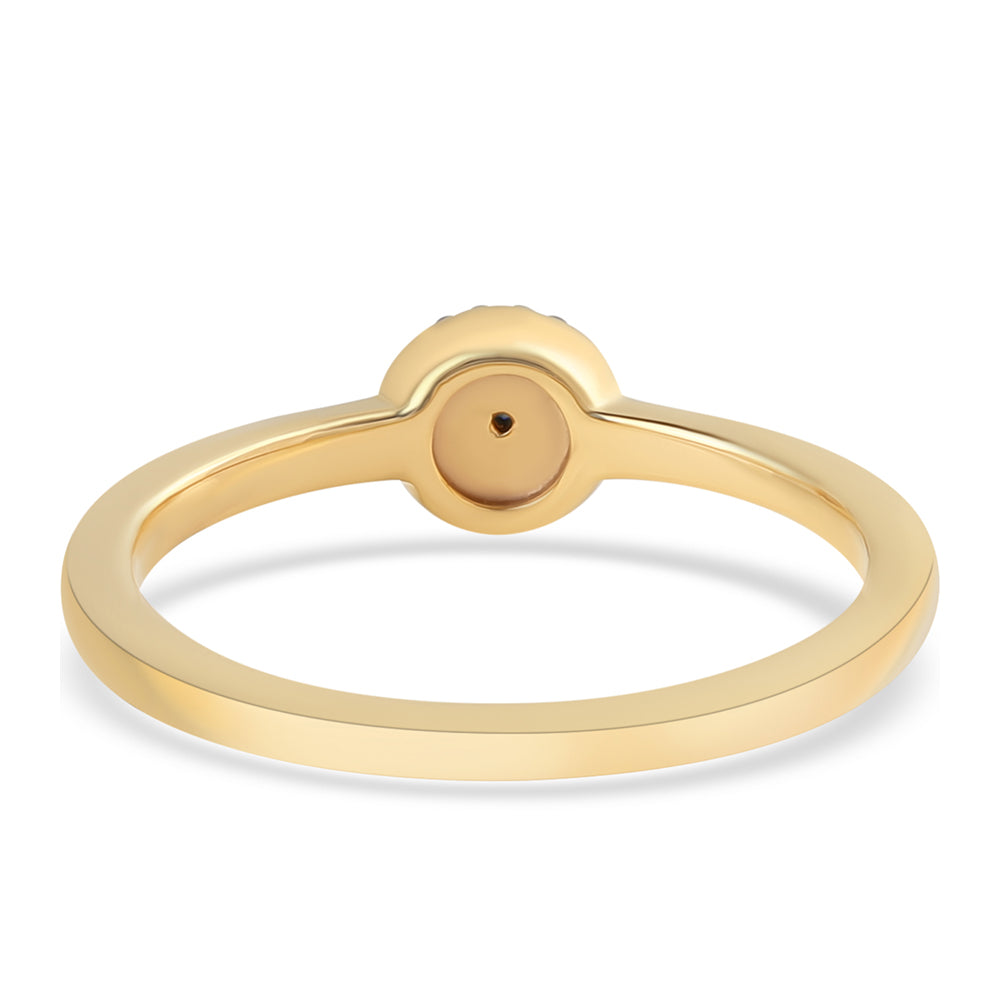 Kullattu hopeaSormus Sinisellä Timantilla