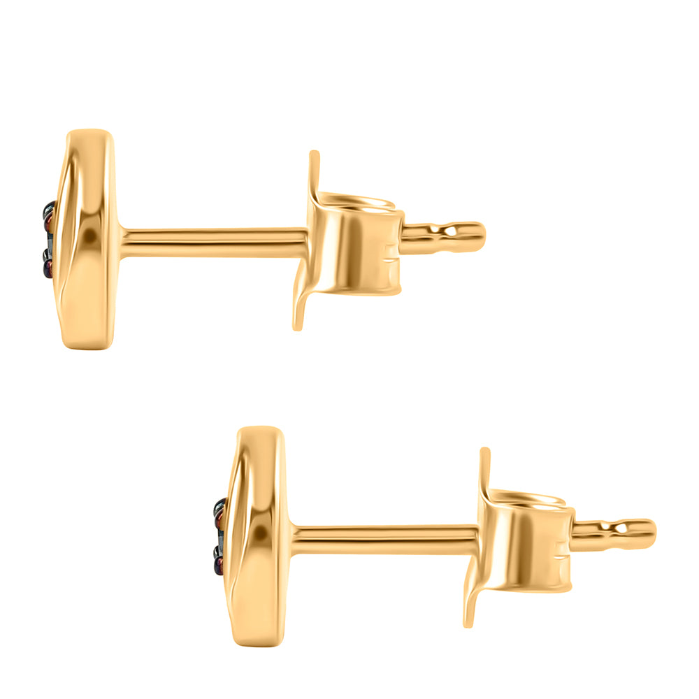 Kullatut hopeat Korvakorut Sinisellä Timantilla