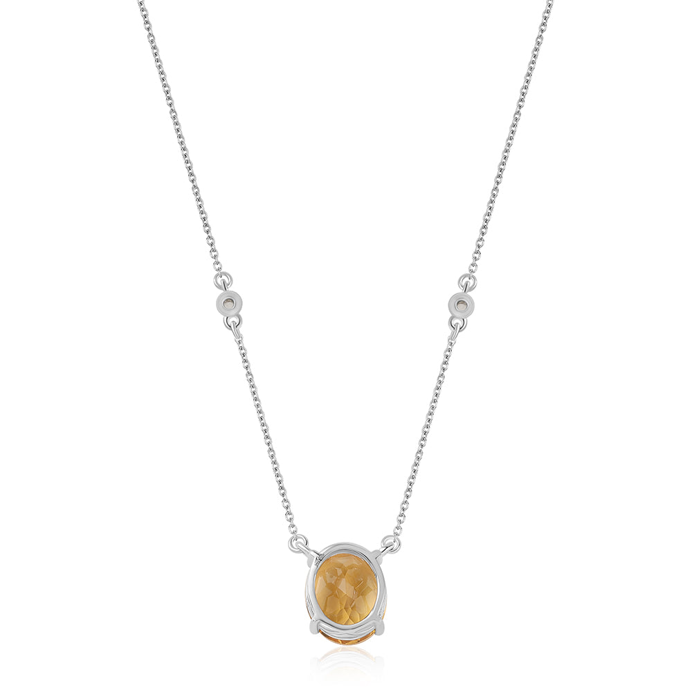 HopeaKaulakoru Sitriinillä ja Valkoisella Topaasilla