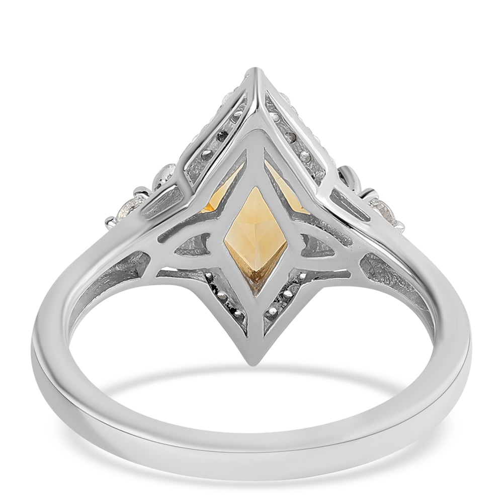 HopeaSormus Sitriinillä ja Valkoisella Topaasilla