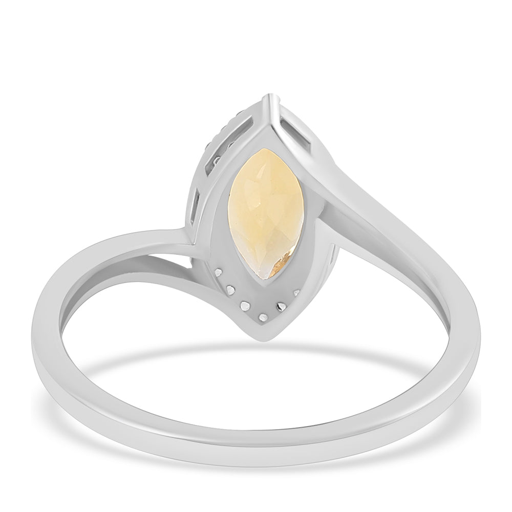 HopeaSormus Sitriinillä ja Valkoisella Topaasilla