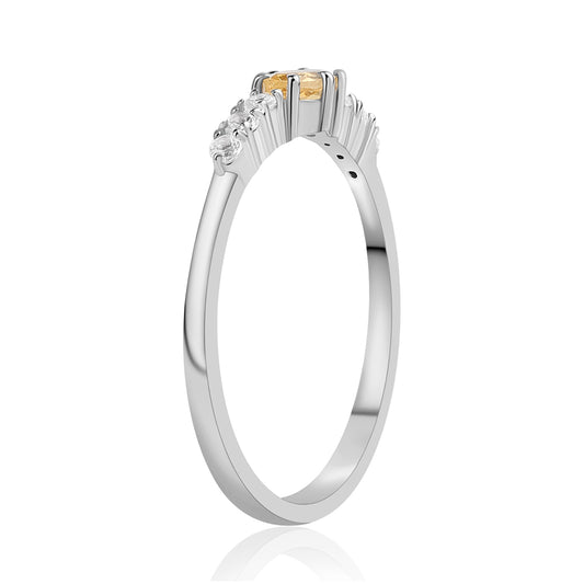 HopeaSormus Sitriinillä ja Valkoisella Topaasilla