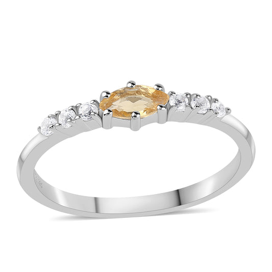 HopeaSormus Sitriinillä ja Valkoisella Topaasilla