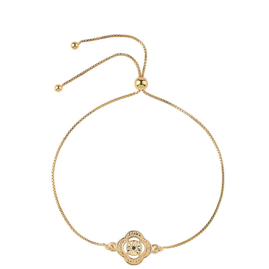 Kullattu hopeaRannekoru VihreÀllÀ Timantilla