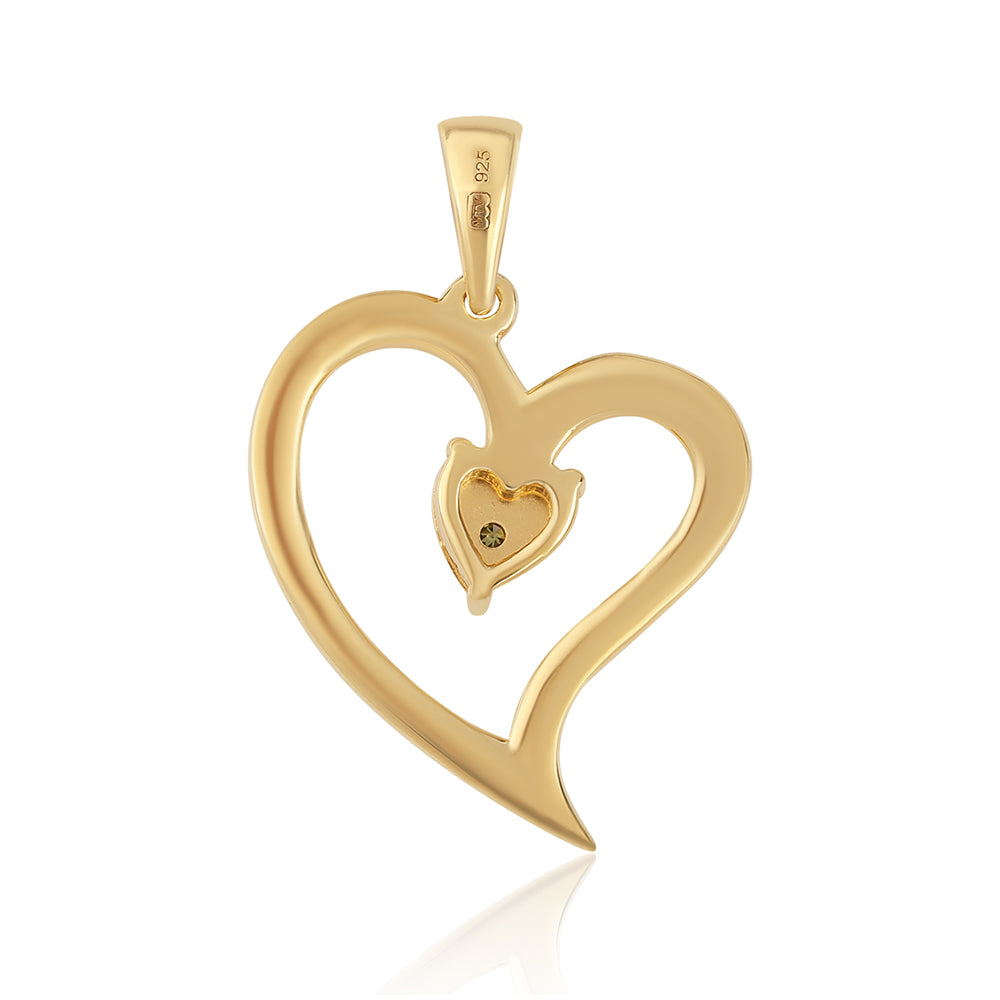 Kullattu hopeaRiipus Vihreällä Timantilla