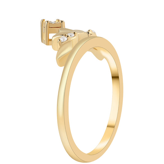 Kullattu hopeaSormus VihreÀllÀ Timantilla ja Valkoisella Timantilla