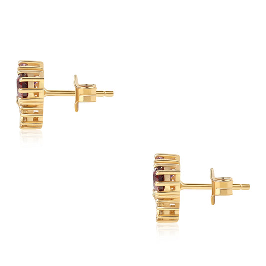 Kullatut hopeat Korvakorut Afrikkalaisella Ametistilla ja SitriinillÀ