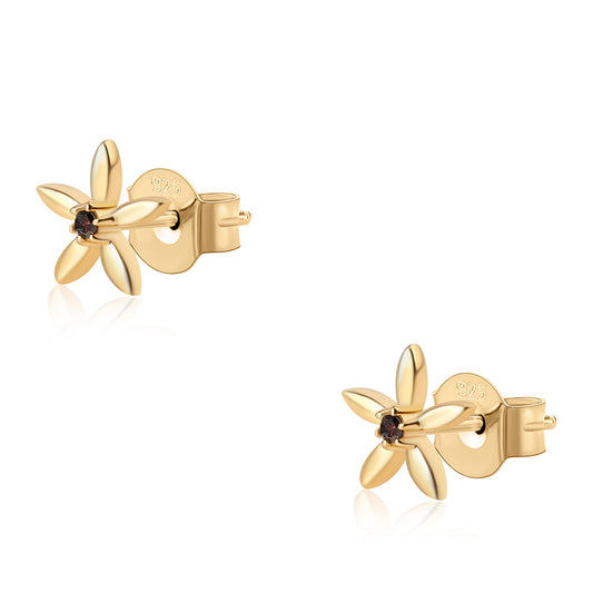 Kullatut hopeat Korvakorut Punaisella Timantilla