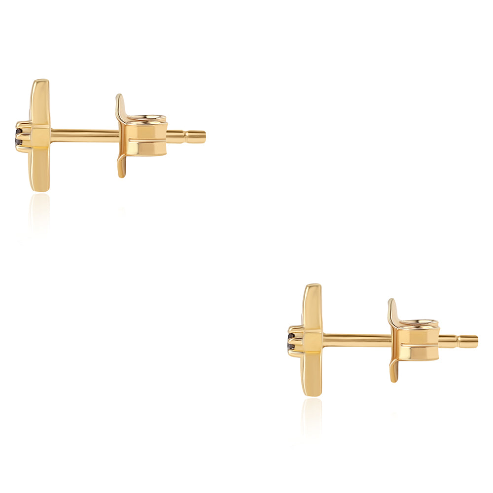 Kullatut hopeat Korvakorut Punaisella Timantilla