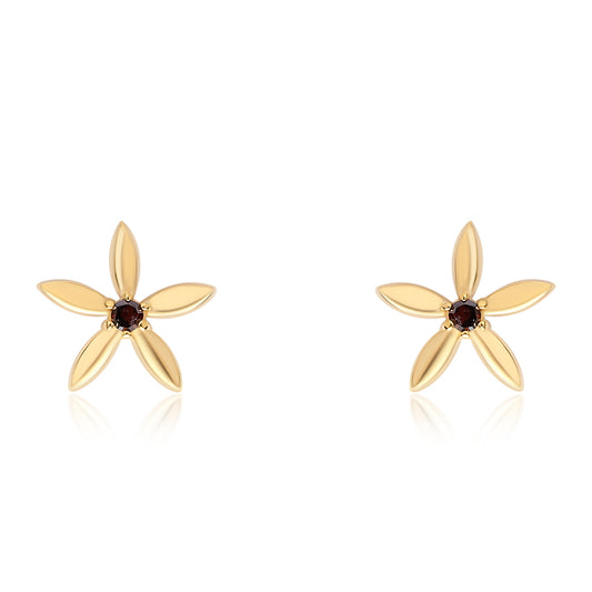 Kullatut hopeat Korvakorut Punaisella Timantilla