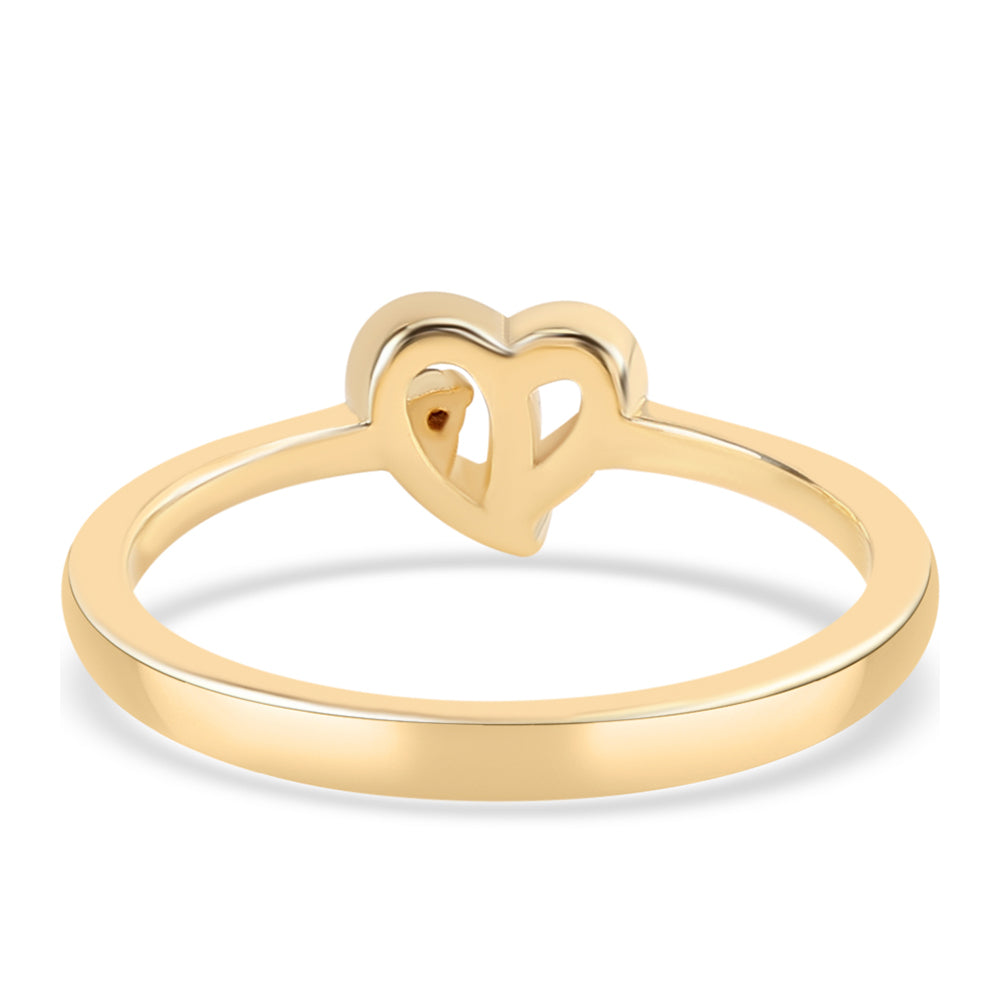 Kullattu hopeaSormus Punaisella Timantilla ja Valkoisella Timantilla