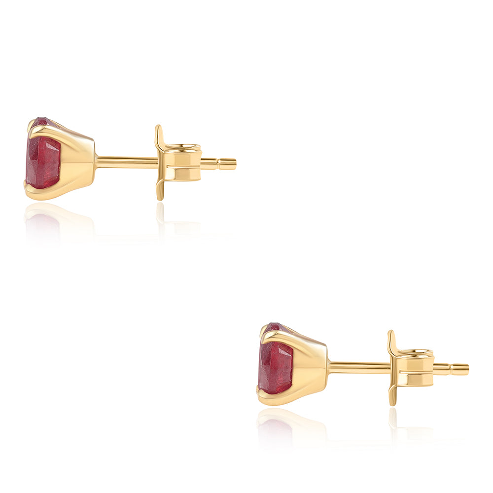 Kullatut hopeat Korvakorut Mosambikin Rubiinilla