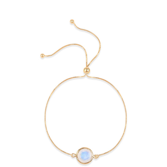 Kullattu hopeaRannekoru AA Sateenkaari Kuukivi