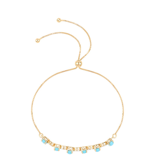 Kullattu hopeaRannekoru Ruususen Turkoosilla ja Valkoisella Topaasilla