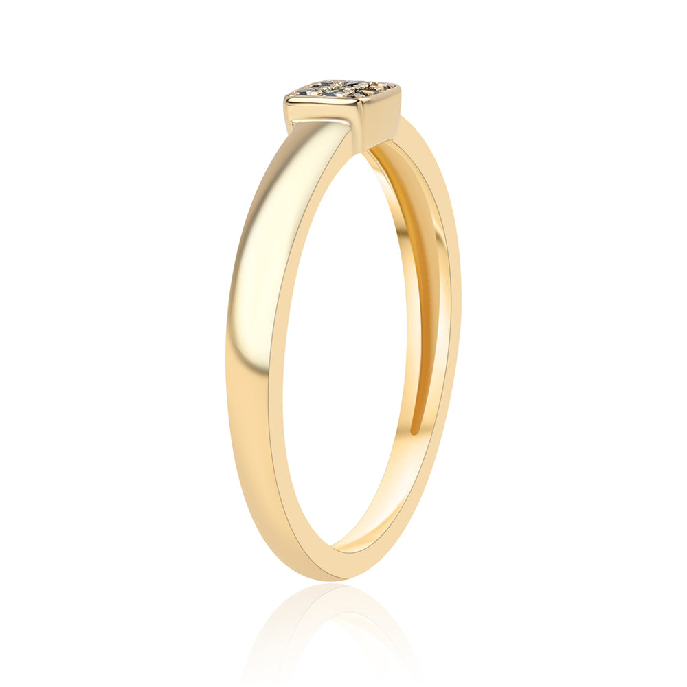 Kullattu hopeaSormus Sinisellä Timantilla