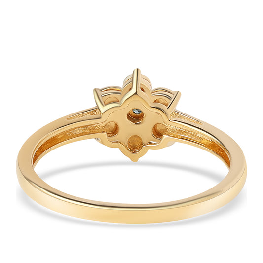 Kullattu hopeaSormus SinisellÀ Timantilla