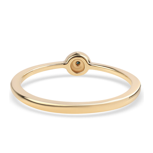 Kullattu hopeaSormus Sinisellä Timantilla