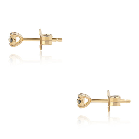 Kullatut hopeat Korvakorut SinisellÀ Timantilla