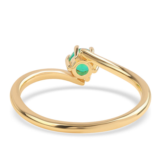 Kullattu hopeaSormus Lega Dembin VihreÀllÀ Etiopian Opaalilla