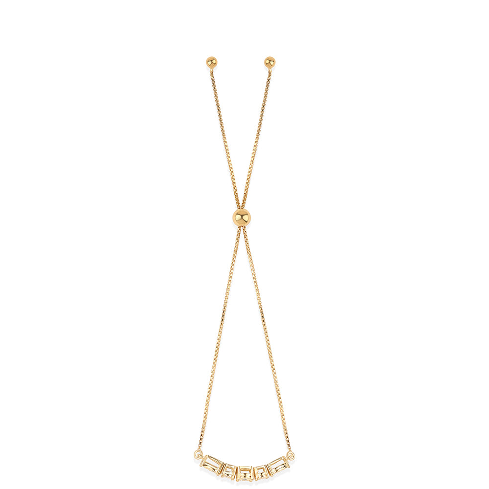 Kullattu hopeaRannekoru Sinisellä Timantilla