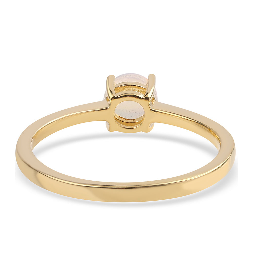 Kullattu hopeaSormus Etiopialaisella Lega Dembi Opaalilla