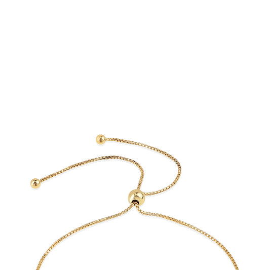 Kullattu hopeaRannekoru Punaisella Timantilla