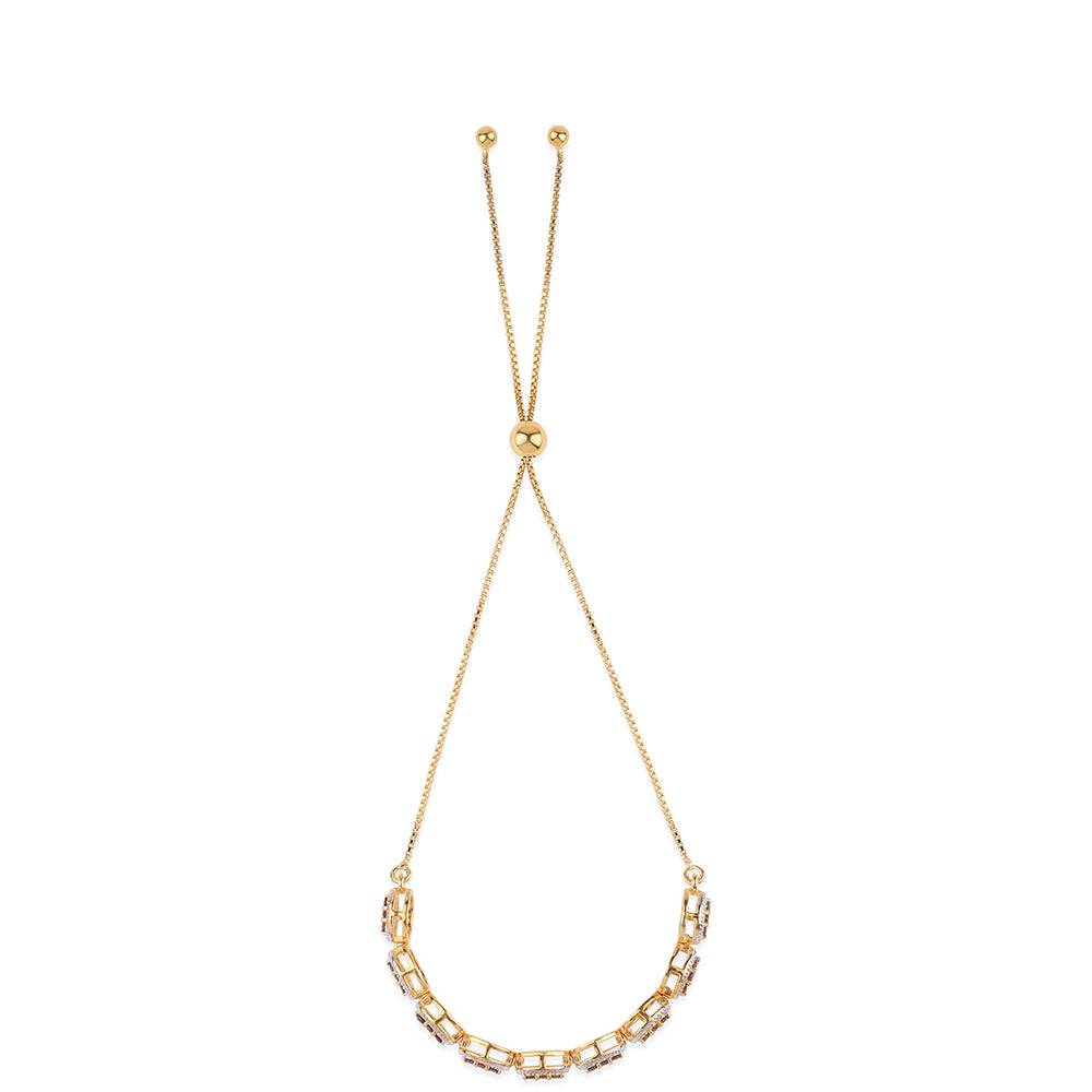 Kullattu hopeaRannekoru Punaisella Timantilla