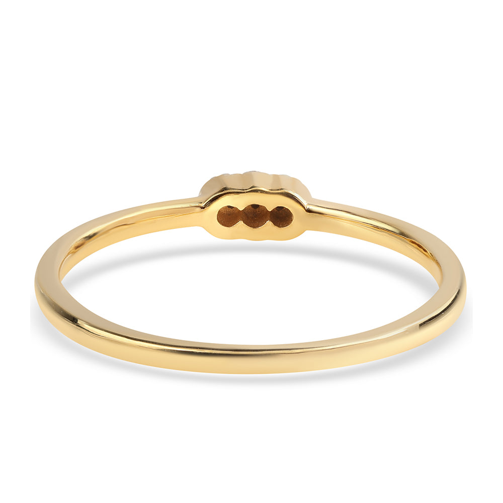 Kullattu hopeaSormus Mustalla Timantilla ja Valkoisella Timantilla