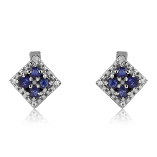 HopeaKorvakorut Australialaisella Sinisellä Safiirilla ja Valkoisella Topaasilla