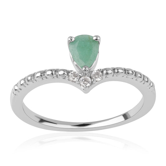 HopeaSormus Brasilian Smaragdilla ja Valkoisella Topaasilla