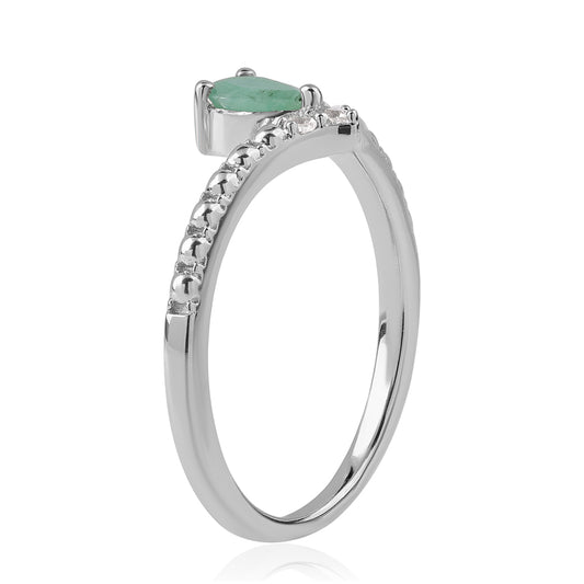 HopeaSormus Brasilian Smaragdilla ja Valkoisella Topaasilla