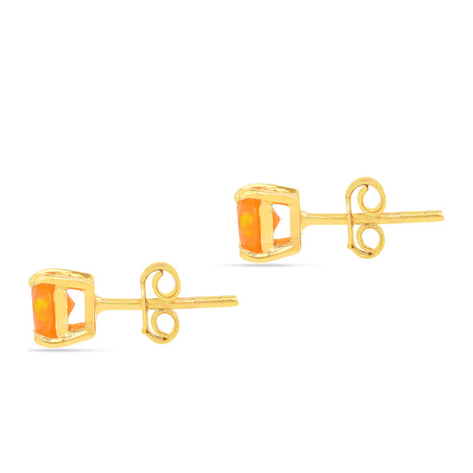 Kullatut hopeat Korvakorut Tuliopaalilla