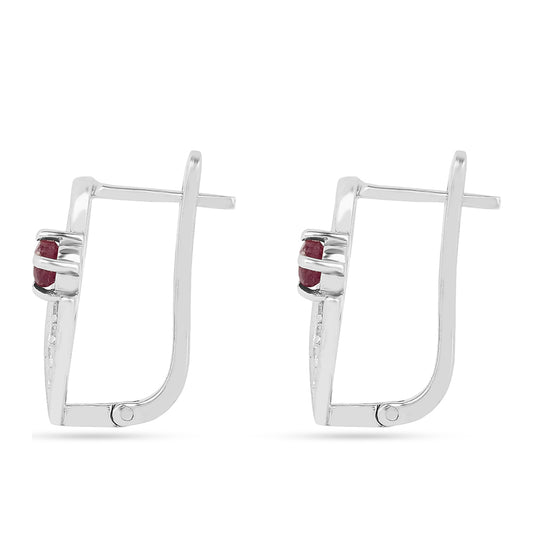 HopeaKorvakorut Thairubiinilla ja Valkoisella Zirkonilla