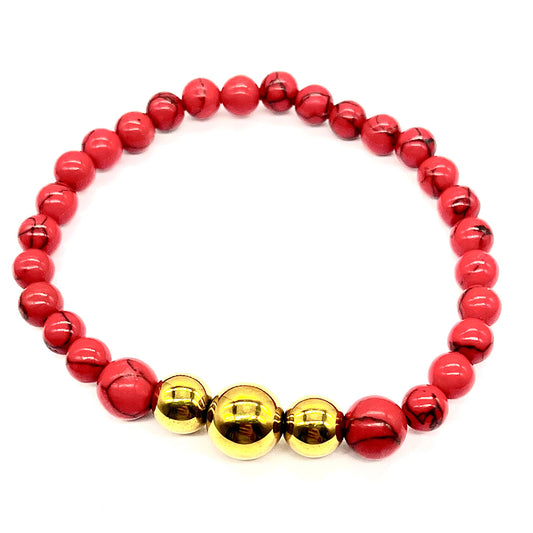 HelmiRannekoru Punaisella Sienikorallilla ja Cerro BolĂvar de Hematiitilla