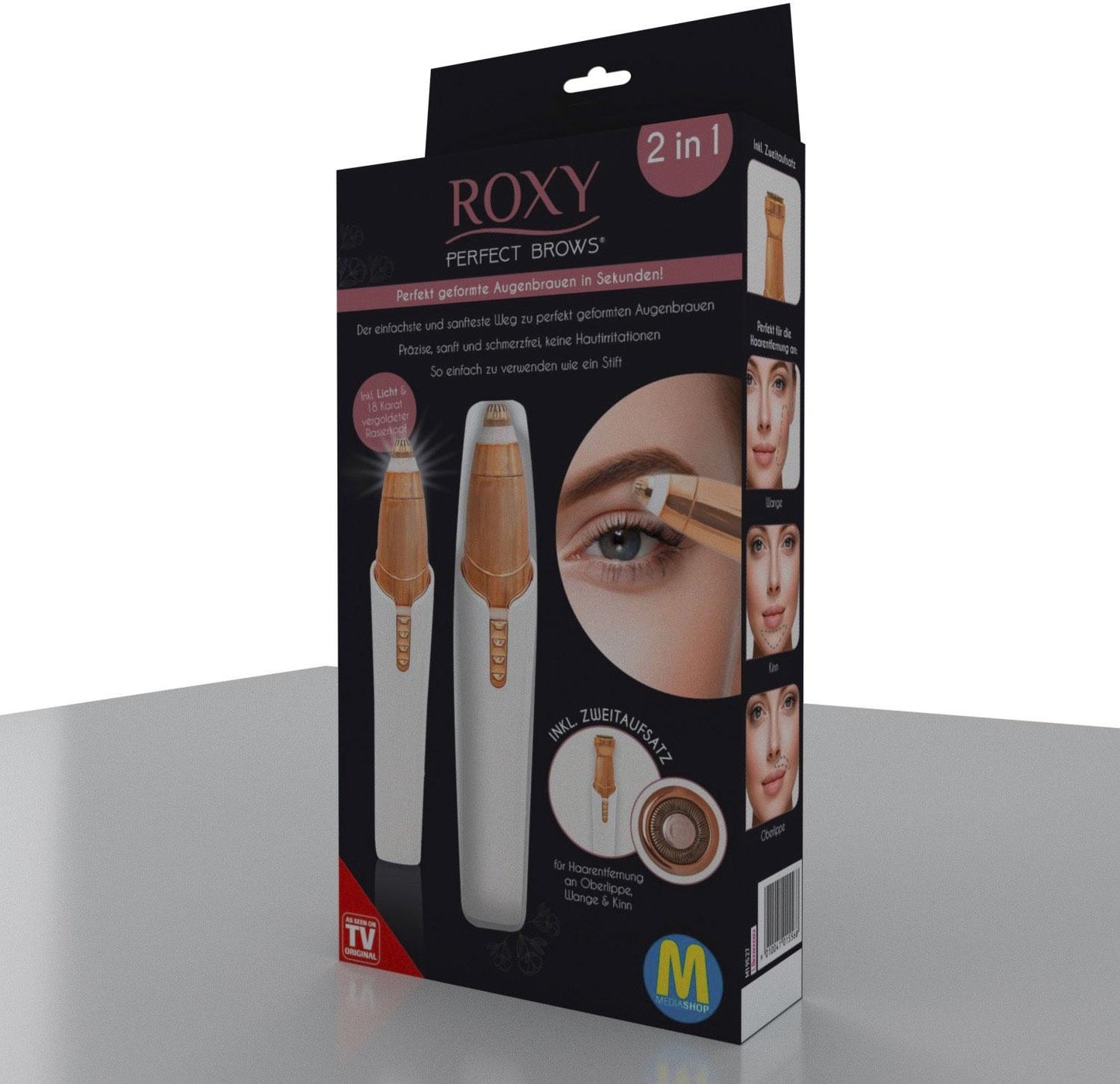 Roxy Perfect Brows 2-in-1 -kulmakarvojen muotoilija ja kasvojen karvanpoistaja