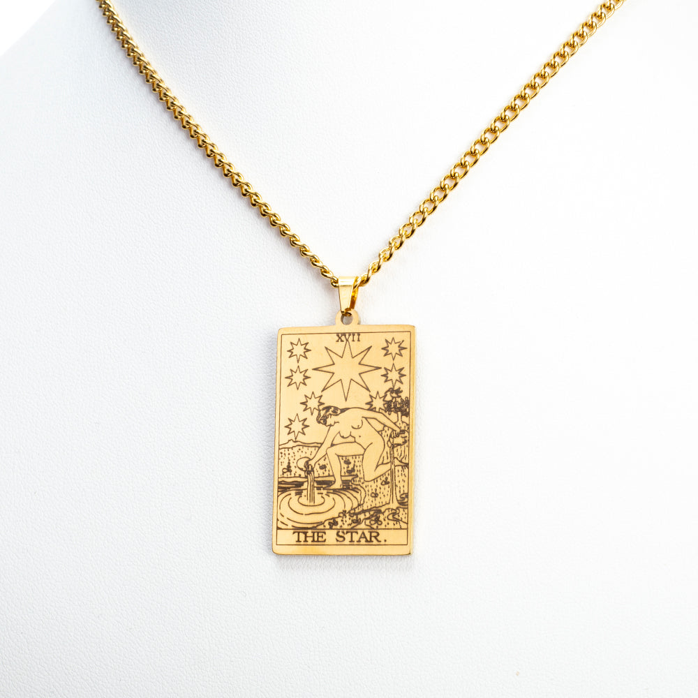 Kullattu TeräsKaulakoru ( Kaulakoru+Riipus )