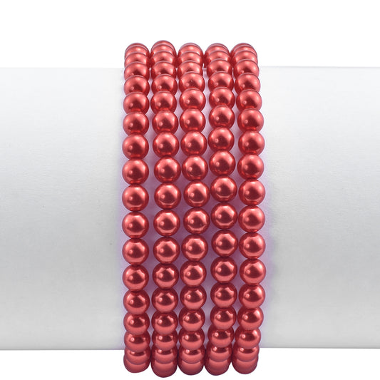 Kullattu hopeaRannekoru Punainen makeanveden helmellÀ