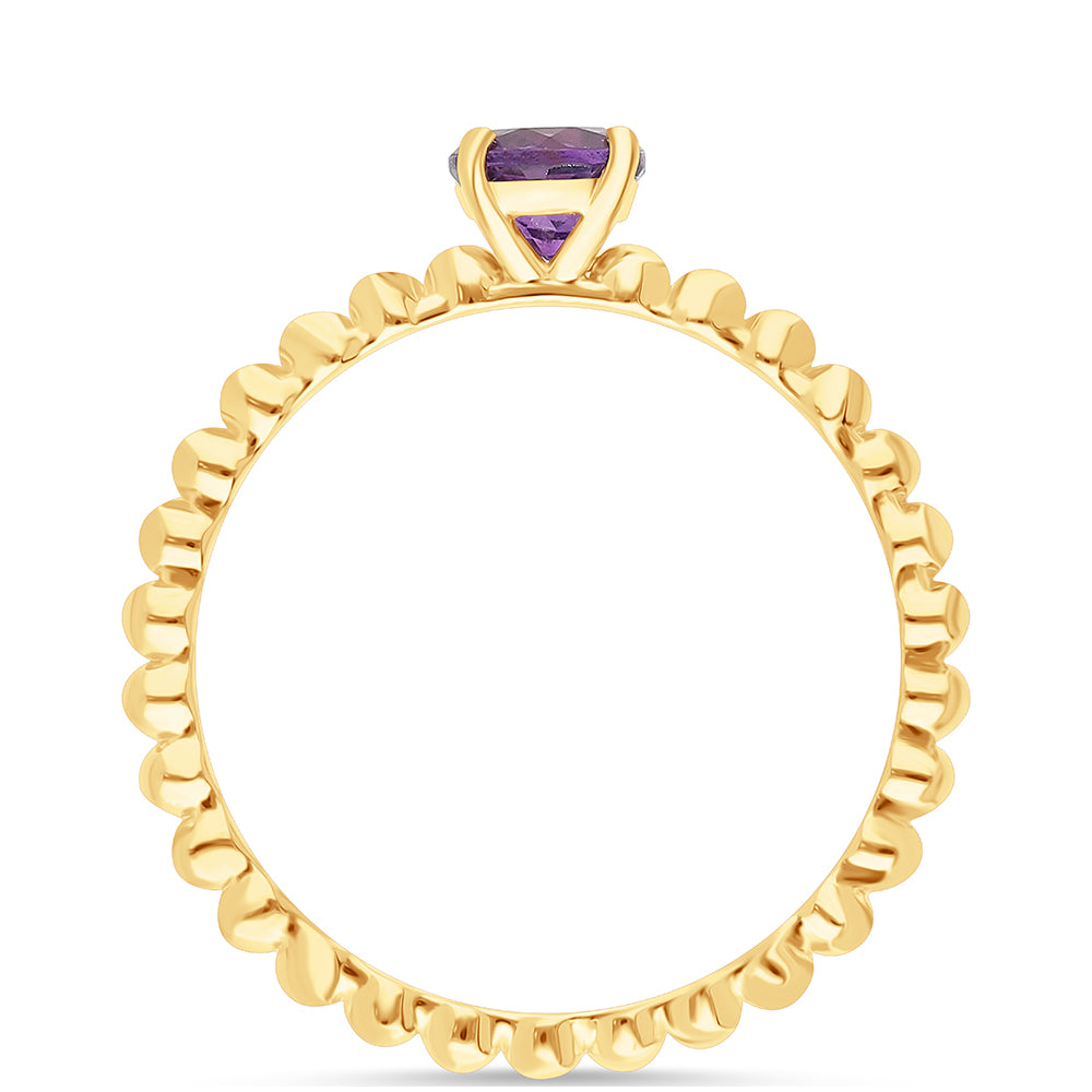 Kullattu hopeaSormus Marokon Ametistilla