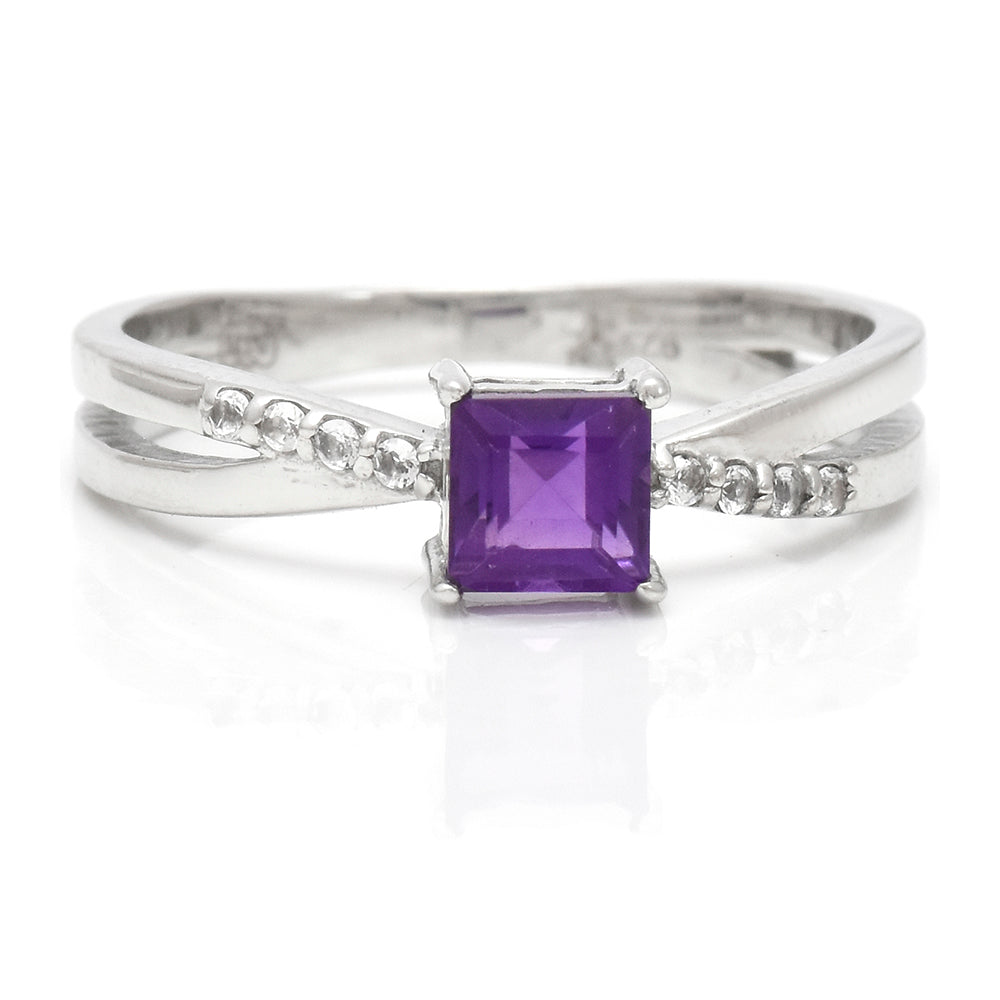 HopeaSormus Marokon Ametistilla ja Valkoisella Topaasilla