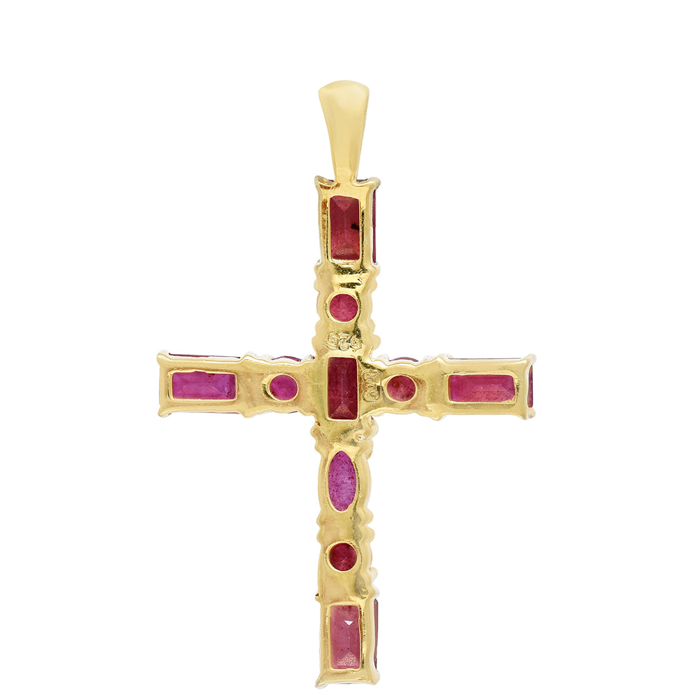 Kullattu hopeaRiipus Malagassin Rubiinilla