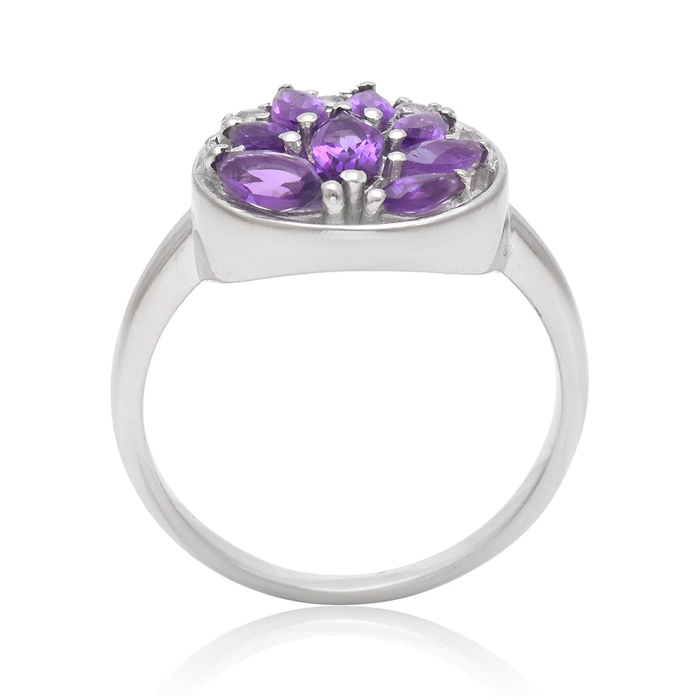 HopeaSormus Marokon Ametistilla ja Valkoisella Topaasilla