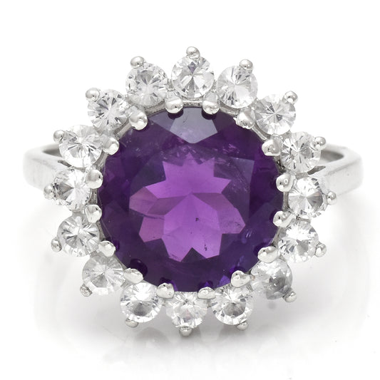 HopeaSormus Marokon Ametistilla ja Valkoisella Topaasilla