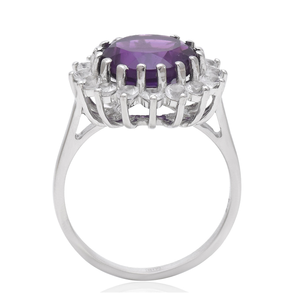 HopeaSormus Marokon Ametistilla ja Valkoisella Topaasilla