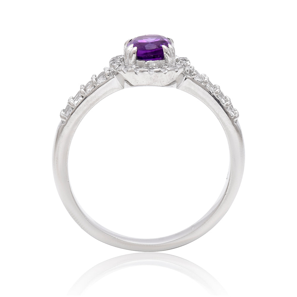 HopeaSormus Marokon Ametistilla ja Valkoisella Topaasilla