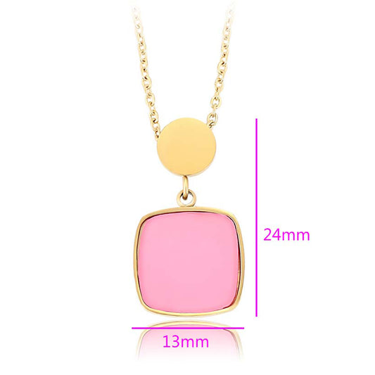 Kullattu TerÀsKaulakoru Vaaleanpunaisella EmporiaŸ Kristallilla